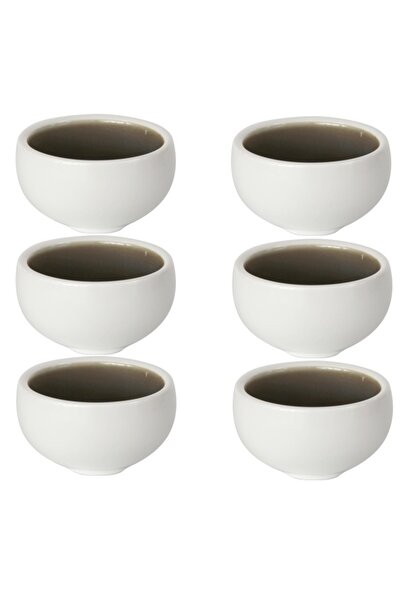 Culinaro Set 6 boluri ramekin portelan Ivy White 6cm
