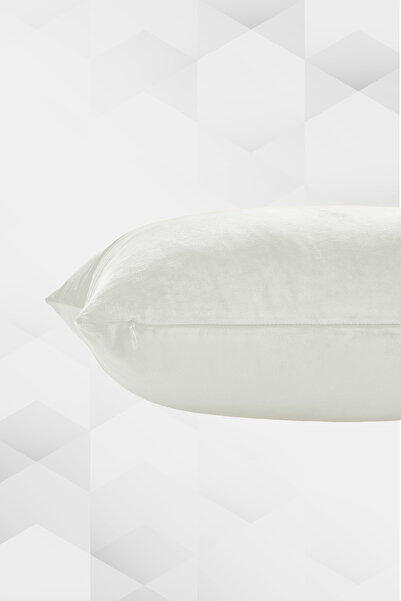 ASDİVA Κάλυμμα μαξιλαριού Malcolm Velvet με υφή ανοιχτό γκρι-45x45