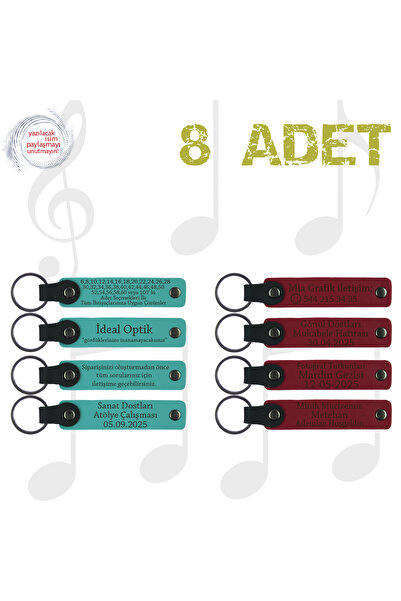 miawiki سلسلة مفاتيح جلدية مع اسم مكتوب، أرجواني وأزرق داكن، مجموعة من 8 قطع ...