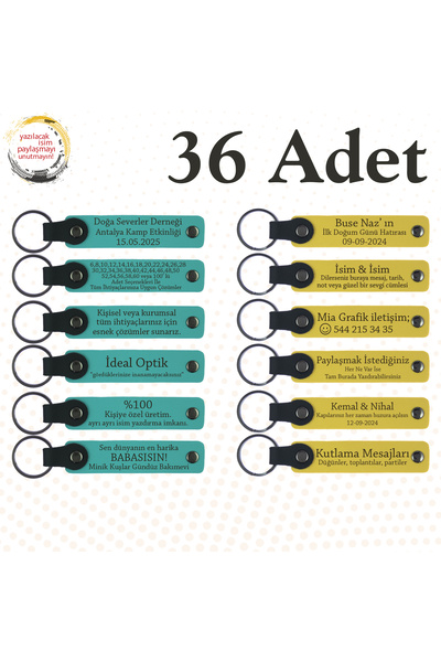 miawiki سلسلة مفاتيح مكتوب عليها اسم، بنفسجي وأزرق داكن، مجموعة من 36 هدية خا...