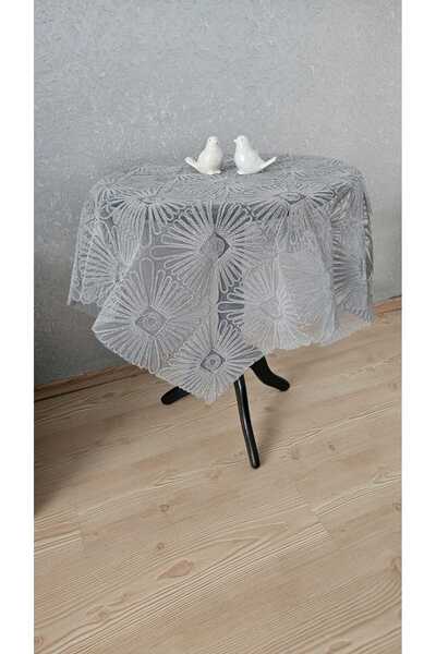 DOLUNAY HOME TEKSTİL Fiskos Tulle Laced Tablecloth