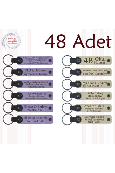 miawiki سلسلة مفاتيح ترويجية مع معلومات مدرسية مكتوبة، أرجواني وأزرق داكن، مج...