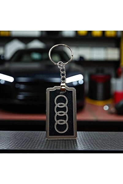 Pemina ميدالية مفاتيح سيارة أودي مصنوعة من الخشب المضغوط متوسط الكثافة بسماكة 3 مم مع تفاصيل من البليكسي