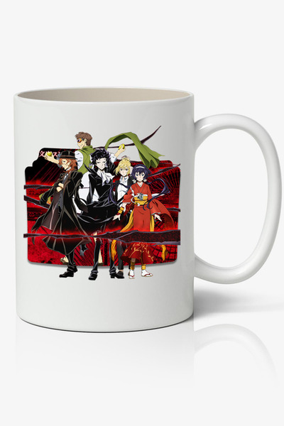 Toyaso كوب أبيض بتصميم بونجو ستراي دوجز هدية للأصدقاء والأحباء