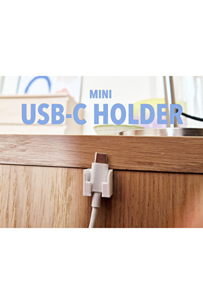 SORA DESIGN جهاز تنظيم كابلات وموصلات USB-C لاصق مكون من 3 قطع