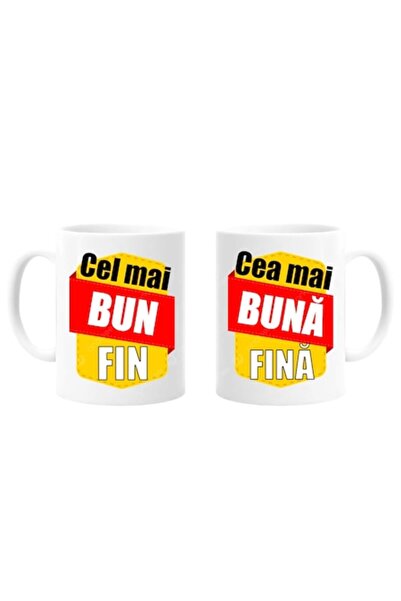 OEM Set 2 căni personalizate pentru fini cu mesajul „Cel mai bun fin, cea mai...