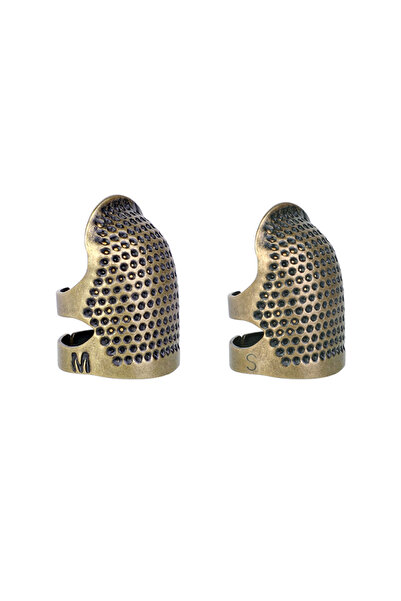 Choice5 كشتبان خياطة من قطعتين من KRABALL، بتصميم عتيق، لحماية الأصابع، كشتبا...