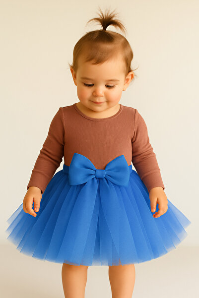 NSMLİFE Kız Bebek Astarlı Önü Tokalı Beli Lastikli Kabarık Tütü Etek