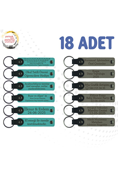 miawiki سلسلة مفاتيح جلدية للهدايا مع رسالة شخصية، بنفسجي وأزرق داكن، مجموعة من 18 قطعة يمكن كتابة الأسماء بشكل فردي