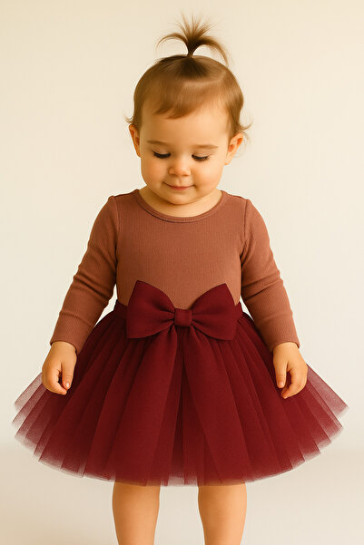 NSMLİFE تنورة توتو منفوشة مبطنة للأطفال البنات مع مشبك أمامي وخصر مطاطي