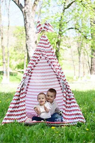 Zafer Aydın Ahşap Indian Play Tent Red