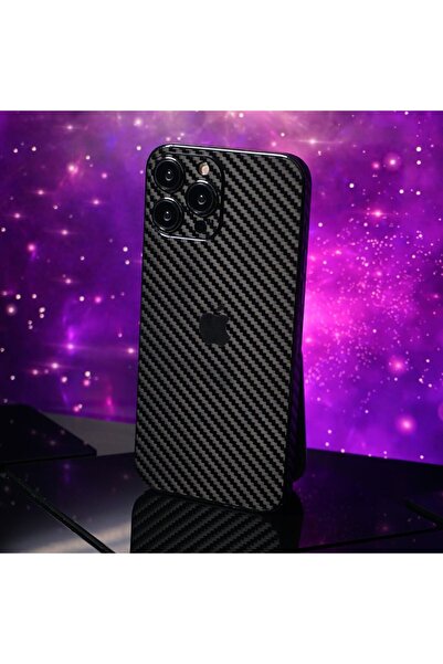 Papscover iPhone Xr Kaplama Siyah Karbon Fiber