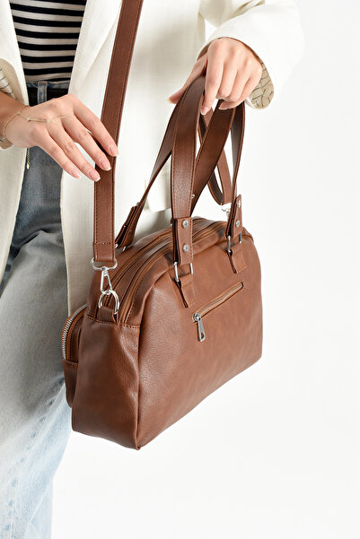 çantamgelsin Mega Polo Lisbon/Soft Leather Multi-Compartment Women's Shoulder Bag