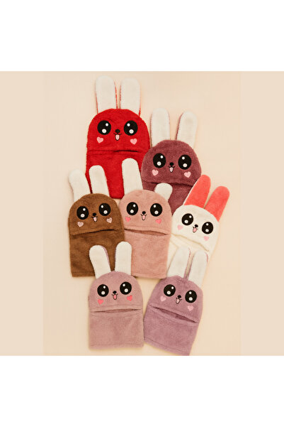 POKUT Çocuk Sevimli Tavşan Desenli Peluş Boyunluklu Bere – Welsoft, Kışlık Sı...