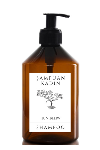 junibeliw Amber Plastik Pet Şişe BOŞ Şampuan Kadın Etiketli Şişe 500 ml