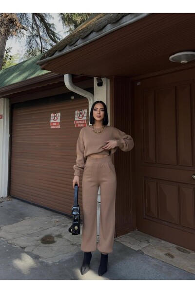 AYSAMOOD طقم تريكو من قطعتين من جيبيلي