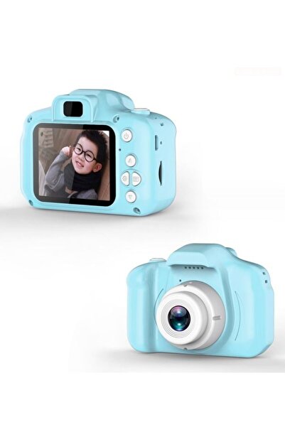 SyaMAG Digital camera for Kids, with 5 Games, Video & USB, Rechargeable, Blue-White, 3+ years
