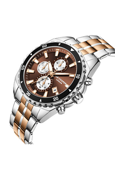 Lee Cooper Men's Multi Function Dark Brown/Silver Dial Watch - LC08217.540