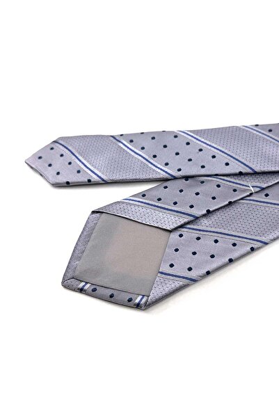 Kravatkolik Ιταλική μεταξωτή γραβάτα με μοτίβο γκρι ρίγες Hackney Style I.K.1966