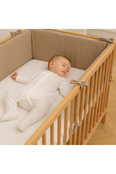 Jaju Baby (4 حواف) 120x200 حماية حواف بلون الكابتشينو مقاس خاص 120*2000