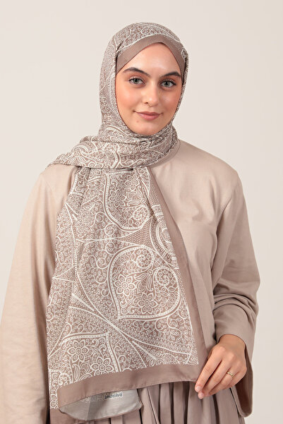 ipekistanbul Şal din mătase de bumbac - Motiv iarbă - nurcă