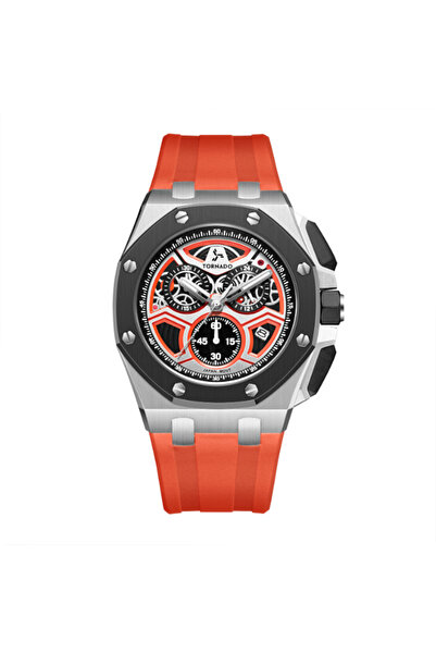 Tornado Men's Chronograph Red with Black Dial Watch - T25103-SSRRB