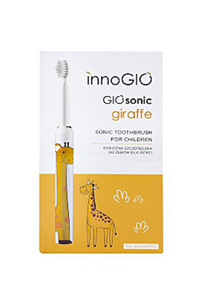 GIOsonic Electric Toothbrush for Kids Giraffe, Yellow
