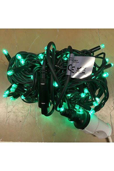 Birleşenler Ip Led Işık Ip65 Yeşil Kablo Yeşil Işık 10 Metre 100 Led Dış Mekan Yılbaşı Işığı