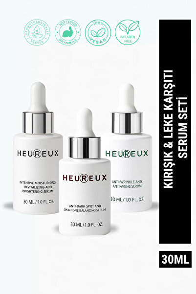 HEUREUX Set of 3 Care Serums Anti-Wrinkle, Moisturizing, Anti-Blemish Retinol...