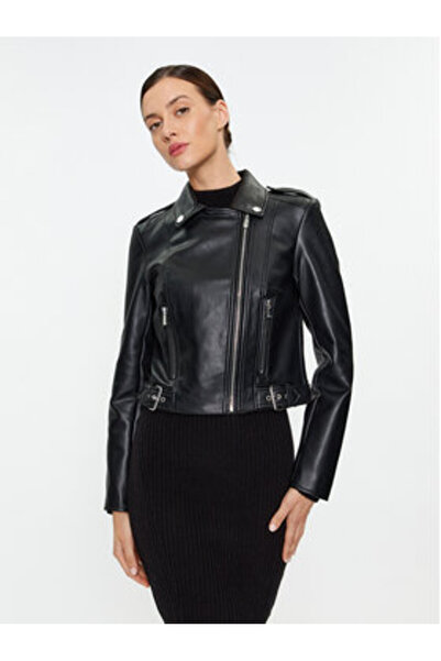 Morgan Geacă de piele artificială pentru femei 232-GURGY2 Neagră