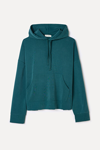 Mudo Modal Mixed Loose Fit Hooded Sweatshirt