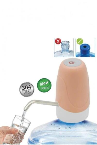 Bayev Pembe Şarjlı Su Pompası - Şarjlı Damacana Pompası