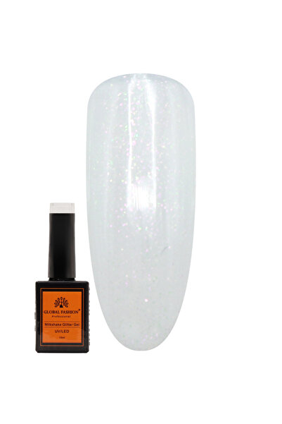 global fashion طلاء أظافر جل لامع ميلك شيك 8 مل - جل لامع متغير اللون يدوم طو...