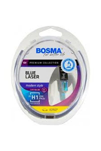 Bosmax Laser albastru H1 12V 55W P14,5s Bosma 2 buc/set