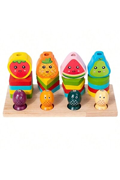 OEM Sortator Montessori din lemn cu forme de animale și pești magnetici