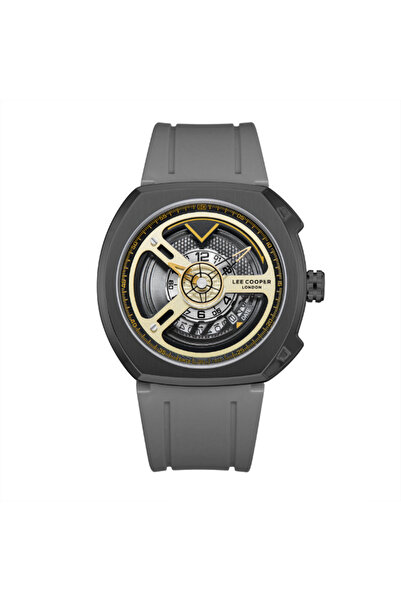 Lee Cooper ساعة رجالية تناظرية بمينا ذهبي - LC08245.016