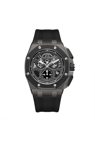 Tornado Men's Chronograph Gun metal with black Dial Watch - T25103-XSBXB