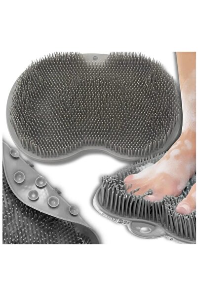 OEM Silicone Bath Mat, Gray, 30x23cm with Suction Cups