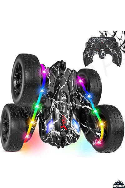Apexma 2.4GHz Uzaktan Kumandalı Şarjlı 360° Dönebilen Örümcek Adam Venom Uğur Böceği Akrobat Rc Araba