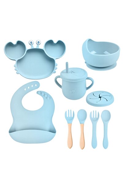 KESNUP Σετ 8 τεμαχίων για βρεφικό τάισμα, χωρίς αλλεργιογόνα, μπλε