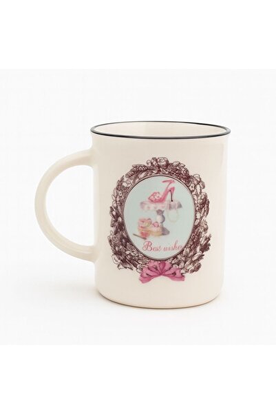 maisone home Vintage Desenli Porselen Kupa – “Best Wishes” Yazılı, Şık Çay & ...