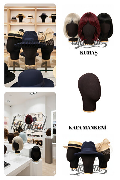 Manken İstanbul Peruk, Saç Aksesuarı ve Şapka İçin Kafa Mankeni – Dekoratif S...