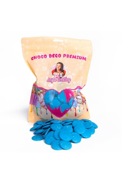 Anyta Cooking Choco Deco Premium (Deco Melts)-1 kg-(Albastru închis-Vanilie)-Anyta Cooking