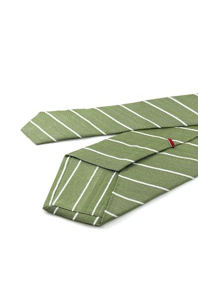 Kravatkolik Ιταλική μεταξωτή γραβάτα με πράσινο σχέδιο Feltham Style İK1967