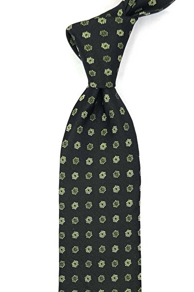 Kravatkolik Montevetro Style Чорний Краватка з дрібним візерунком з італійського шовку IK1978
