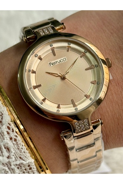 Ferrucci Rosegold Color Simple Stylish Women's Watch