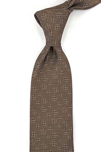 Kravatkolik Кофейна вратовръзка от италиански копринен плат с мотив Chobnam Style IK1970