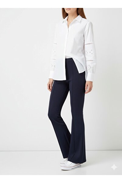 benguen Іспанські штани з широкими штанинами A1106 Сині