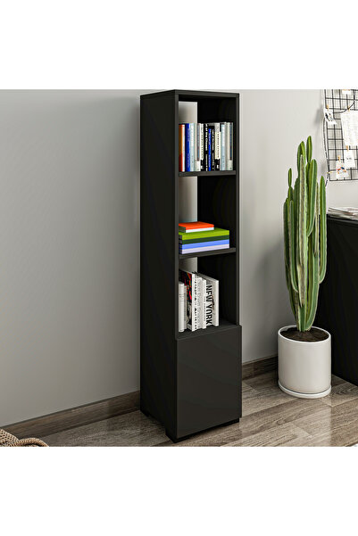 İNARCH DİZAYN Kuzey Raflı, Kapaklı Minimal Kitaplık Antrasit