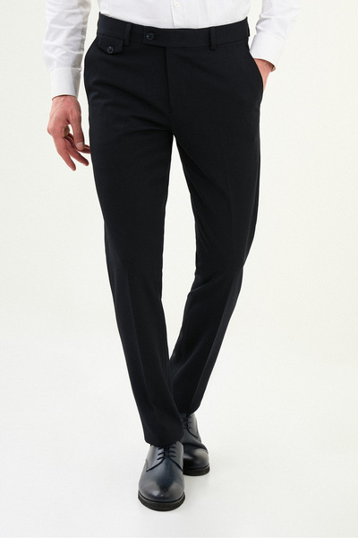 Mcr Pantaloni clasici pentru bărbați, croială super slim, cu buzunare, albast...